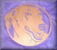 Wood Greyhound Head Carving
